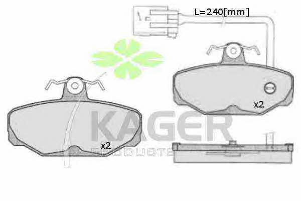 Kager 35-0230 Гальмівні колодки, комплект 350230: Купити в Україні - Добра ціна на EXIST.UA!