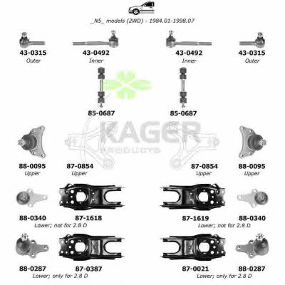 800968 Kager Підвіска колеса