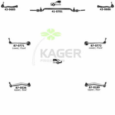 801096 Kager Подвеска колеса