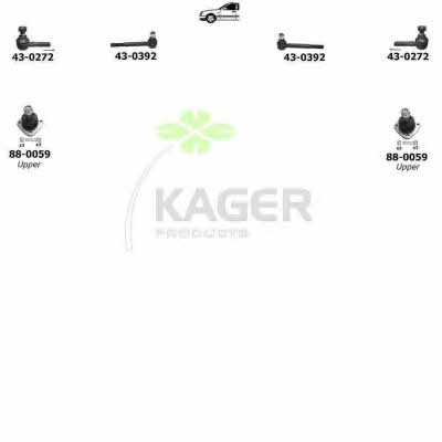 Kager 80-1187 Підвіска колеса 801187: Приваблива ціна - Купити в Україні на EXIST.UA!