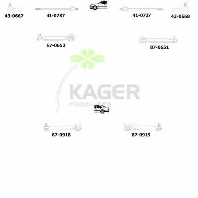 Kager 80-1361 Підвіска колеса 801361: Приваблива ціна - Купити в Україні на EXIST.UA!
