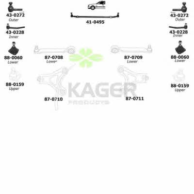 Kager 80-1369 Підвіска колеса 801369: Приваблива ціна - Купити в Україні на EXIST.UA!