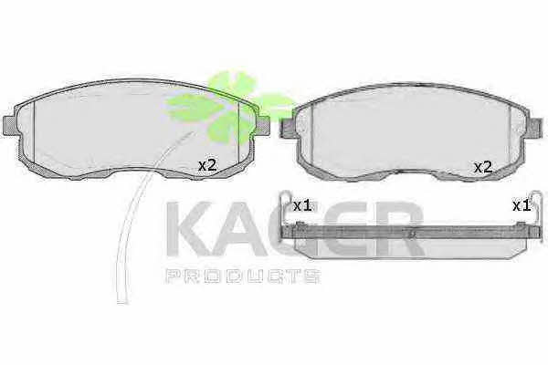 Kager 35-0256 Гальмівні колодки, комплект 350256: Купити в Україні - Добра ціна на EXIST.UA!