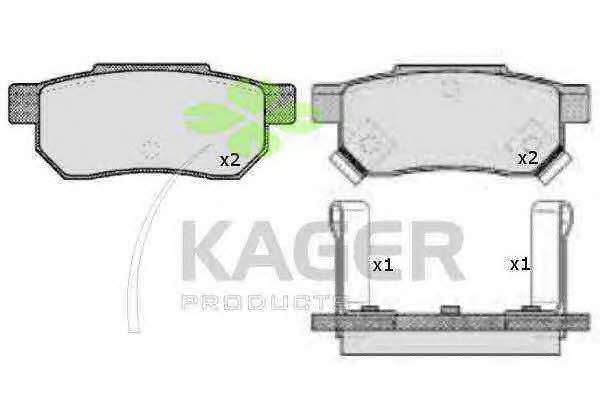 Kager 35-0299 Гальмівні колодки, комплект 350299: Приваблива ціна - Купити в Україні на EXIST.UA!