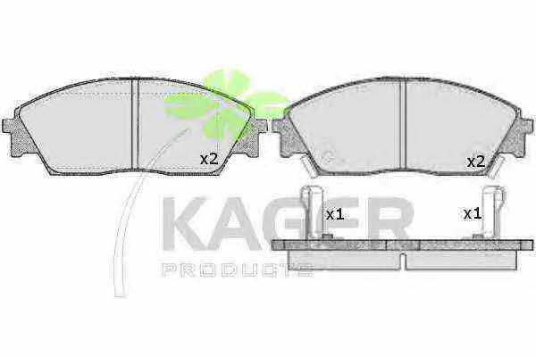 Kager 35-0300 Гальмівні колодки, комплект 350300: Приваблива ціна - Купити в Україні на EXIST.UA!