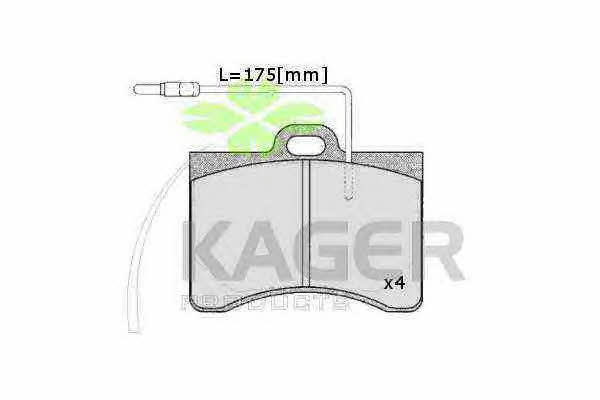 Kager 35-0346 Гальмівні колодки, комплект 350346: Купити в Україні - Добра ціна на EXIST.UA!