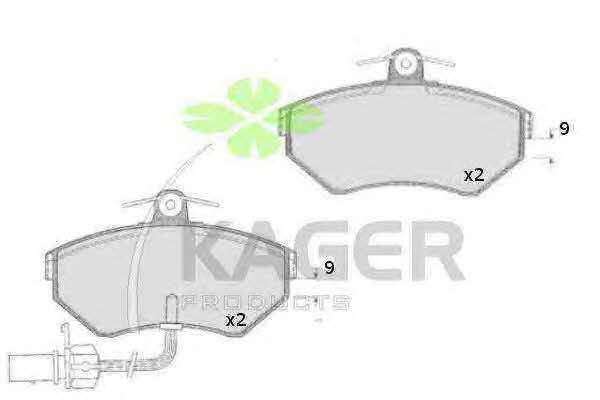 Kager 35-0466 Гальмівні колодки, комплект 350466: Купити в Україні - Добра ціна на EXIST.UA!