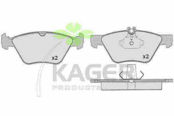 Kager 35-0507 Гальмівні колодки, комплект 350507: Купити в Україні - Добра ціна на EXIST.UA!