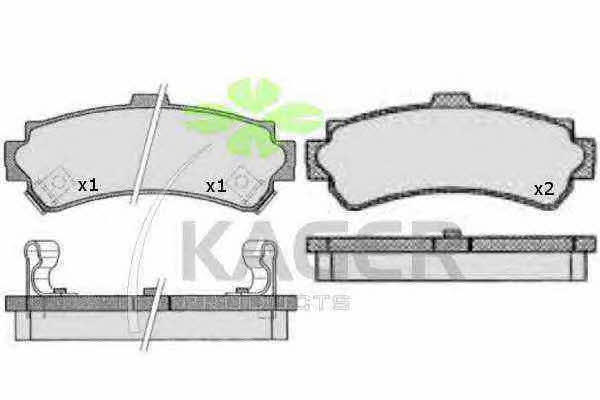 Kager 35-0512 Гальмівні колодки, комплект 350512: Купити в Україні - Добра ціна на EXIST.UA!