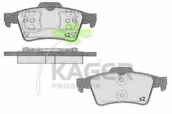 Kager 35-0534 Гальмівні колодки, комплект 350534: Купити в Україні - Добра ціна на EXIST.UA!