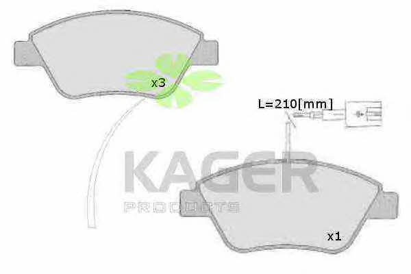 Kager 35-0541 Гальмівні колодки, комплект 350541: Купити в Україні - Добра ціна на EXIST.UA!