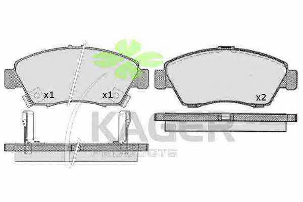 Kager 35-0594 Гальмівні колодки, комплект 350594: Купити в Україні - Добра ціна на EXIST.UA!