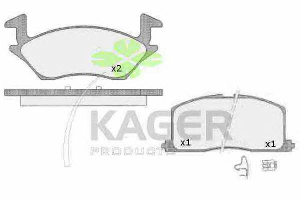 Kager 35-0598 Гальмівні колодки, комплект 350598: Купити в Україні - Добра ціна на EXIST.UA!