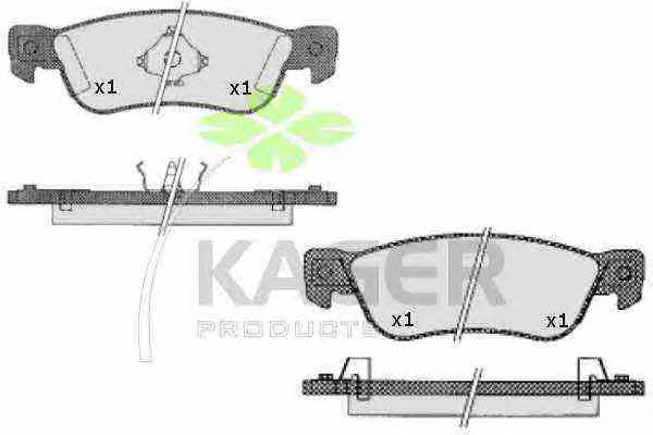 Kager 35-0603 Гальмівні колодки, комплект 350603: Приваблива ціна - Купити в Україні на EXIST.UA!
