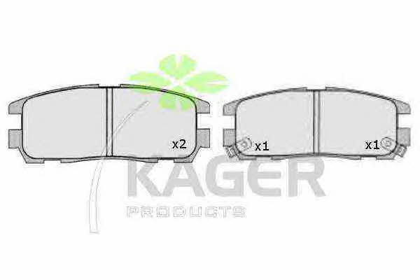 Kager 35-0607 Гальмівні колодки, комплект 350607: Купити в Україні - Добра ціна на EXIST.UA!