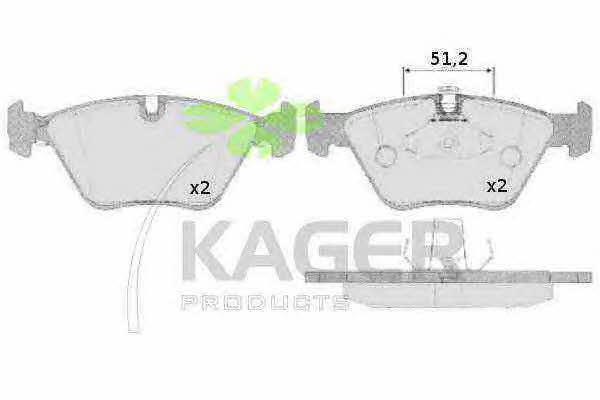 Kager 35-0615 Гальмівні колодки, комплект 350615: Купити в Україні - Добра ціна на EXIST.UA!