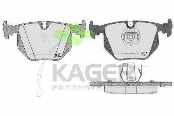 Kager 35-0665 Гальмівні колодки, комплект 350665: Купити в Україні - Добра ціна на EXIST.UA!