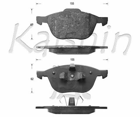 Kaishin FK3128 Гальмівні колодки, комплект FK3128: Купити в Україні - Добра ціна на EXIST.UA!
