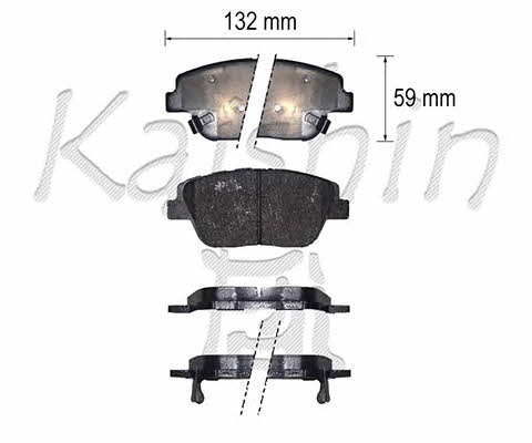 Kaishin FK11302 Гальмівні колодки, комплект FK11302: Купити в Україні - Добра ціна на EXIST.UA!
