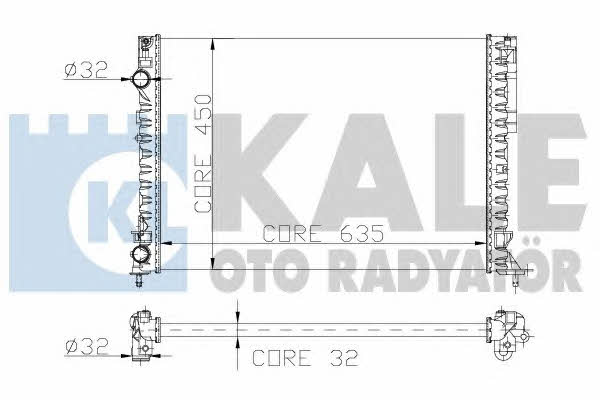 Kale Oto Radiator 162600 Радіатор охолодження двигуна 162600: Купити в Україні - Добра ціна на EXIST.UA!