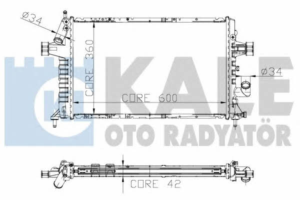 Kale Oto Radiator 141300 Радіатор охолодження двигуна 141300: Купити в Україні - Добра ціна на EXIST.UA!
