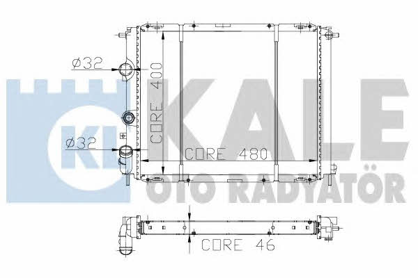 Kale Oto Radiator 162400 Радіатор охолодження двигуна 162400: Купити в Україні - Добра ціна на EXIST.UA!