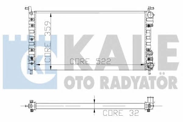 Kale Oto Radiator 102400 Радіатор охолодження двигуна 102400: Купити в Україні - Добра ціна на EXIST.UA!
