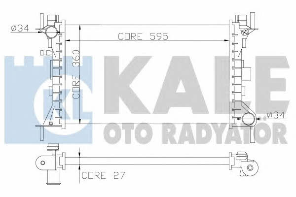 Kale Oto Radiator 349700 Радіатор охолодження двигуна 349700: Купити в Україні - Добра ціна на EXIST.UA!
