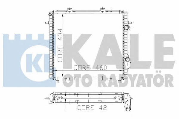 Kale Oto Radiator 208300 Радіатор охолодження двигуна 208300: Приваблива ціна - Купити в Україні на EXIST.UA!