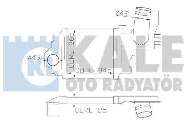 Фронтальный интеркулер Renault Clio (Рено Клио): 348100 Kale Oto Radiator Интеркулер