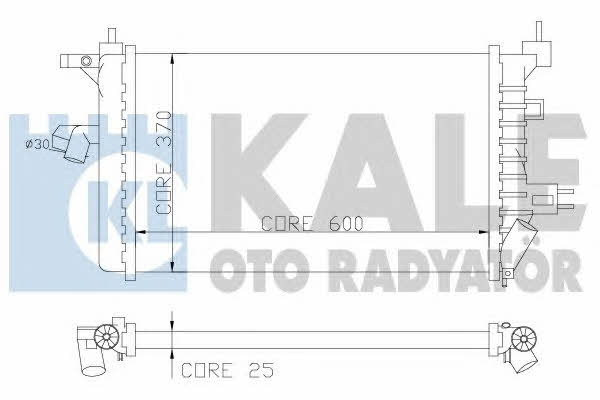 Kale Oto Radiator 357800 Радіатор охолодження двигуна 357800: Купити в Україні - Добра ціна на EXIST.UA!