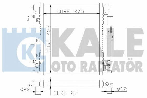 Kale Oto Radiator 365700 Радіатор охолодження двигуна 365700: Купити в Україні - Добра ціна на EXIST.UA!