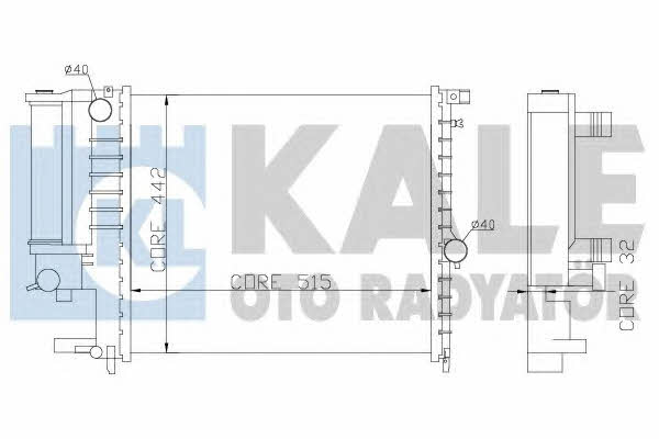 Kale Oto Radiator 348800 Радіатор охолодження двигуна 348800: Купити в Україні - Добра ціна на EXIST.UA!