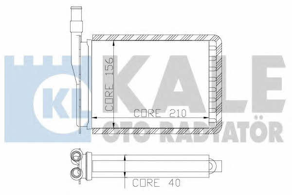 Kale Oto Radiator 110100 Радіатор опалювача салону 110100: Приваблива ціна - Купити в Україні на EXIST.UA!
