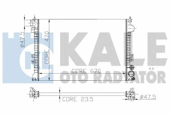 Kale Oto Radiator 217400 Радіатор охолодження двигуна 217400: Купити в Україні - Добра ціна на EXIST.UA!