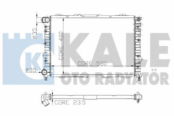 Kale Oto Radiator 231000 Радіатор охолодження двигуна 231000: Купити в Україні - Добра ціна на EXIST.UA!