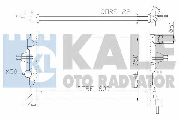 Kale Oto Radiator 363500 Радіатор охолодження двигуна 363500: Купити в Україні - Добра ціна на EXIST.UA!