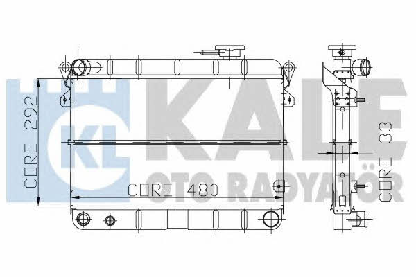 Kale Oto Radiator 101000 Радіатор охолодження двигуна 101000: Купити в Україні - Добра ціна на EXIST.UA!