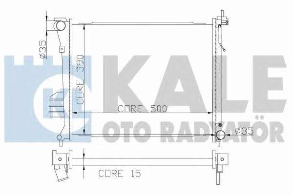 Kale Oto Radiator 358500 Радіатор охолодження двигуна 358500: Купити в Україні - Добра ціна на EXIST.UA!