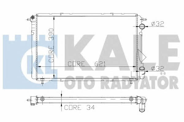 Kale Oto Radiator 217300 Радіатор охолодження двигуна 217300: Купити в Україні - Добра ціна на EXIST.UA!