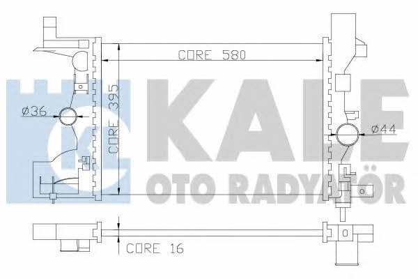 Kale Oto Radiator 349200 Радіатор охолодження двигуна 349200: Купити в Україні - Добра ціна на EXIST.UA!