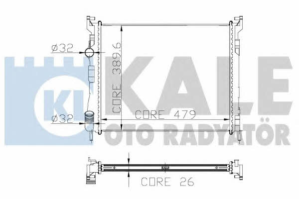 Kale Oto Radiator 207400 Радіатор охолодження двигуна 207400: Купити в Україні - Добра ціна на EXIST.UA!