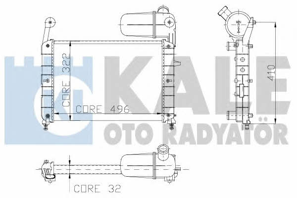 Kale Oto Radiator 101500 Радіатор охолодження двигуна 101500: Купити в Україні - Добра ціна на EXIST.UA!