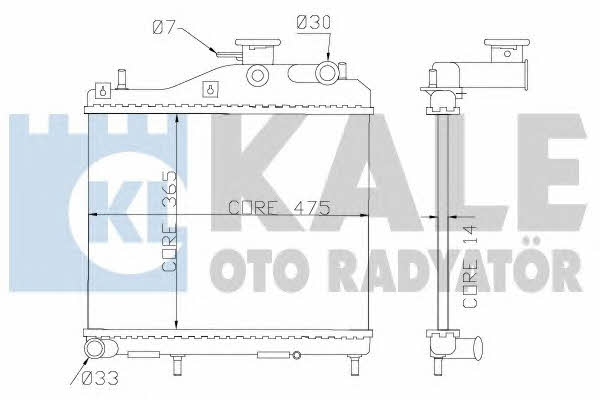 Kale Oto Radiator 358200 Радіатор охолодження двигуна 358200: Купити в Україні - Добра ціна на EXIST.UA!