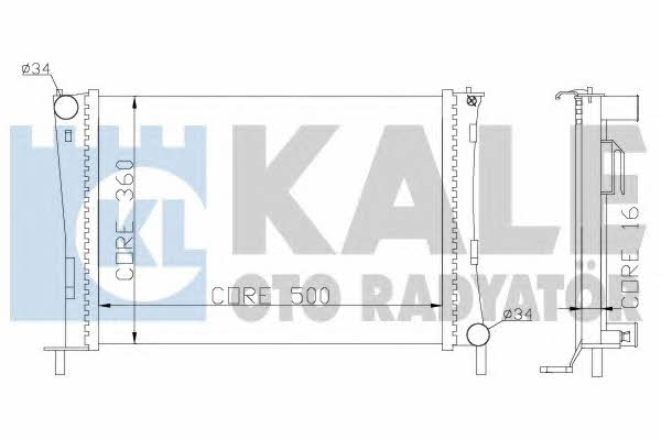Kale Oto Radiator 349600 Радіатор охолодження двигуна 349600: Приваблива ціна - Купити в Україні на EXIST.UA!