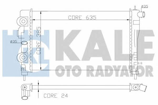 Kale Oto Radiator 368100 Радіатор охолодження двигуна 368100: Приваблива ціна - Купити в Україні на EXIST.UA!