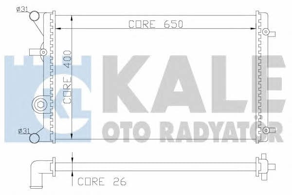 Kale Oto Radiator 366400 Радіатор охолодження двигуна 366400: Купити в Україні - Добра ціна на EXIST.UA!