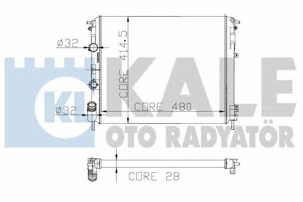 Kale Oto Radiator 205700 Радіатор охолодження двигуна 205700: Приваблива ціна - Купити в Україні на EXIST.UA!