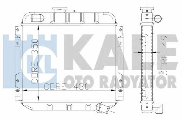 Kale Oto Radiator 102800 Радіатор охолодження двигуна 102800: Приваблива ціна - Купити в Україні на EXIST.UA!