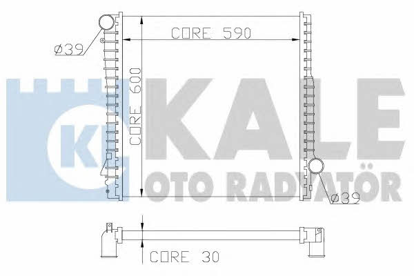 Kale Oto Radiator 354300 Радіатор охолодження двигуна 354300: Купити в Україні - Добра ціна на EXIST.UA!